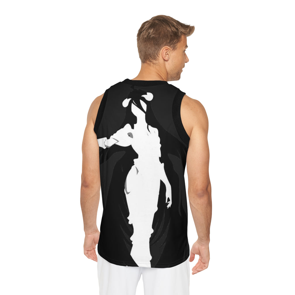 Demonic Femme Basketball Jersey - Gothic Red & Black AOP Tank