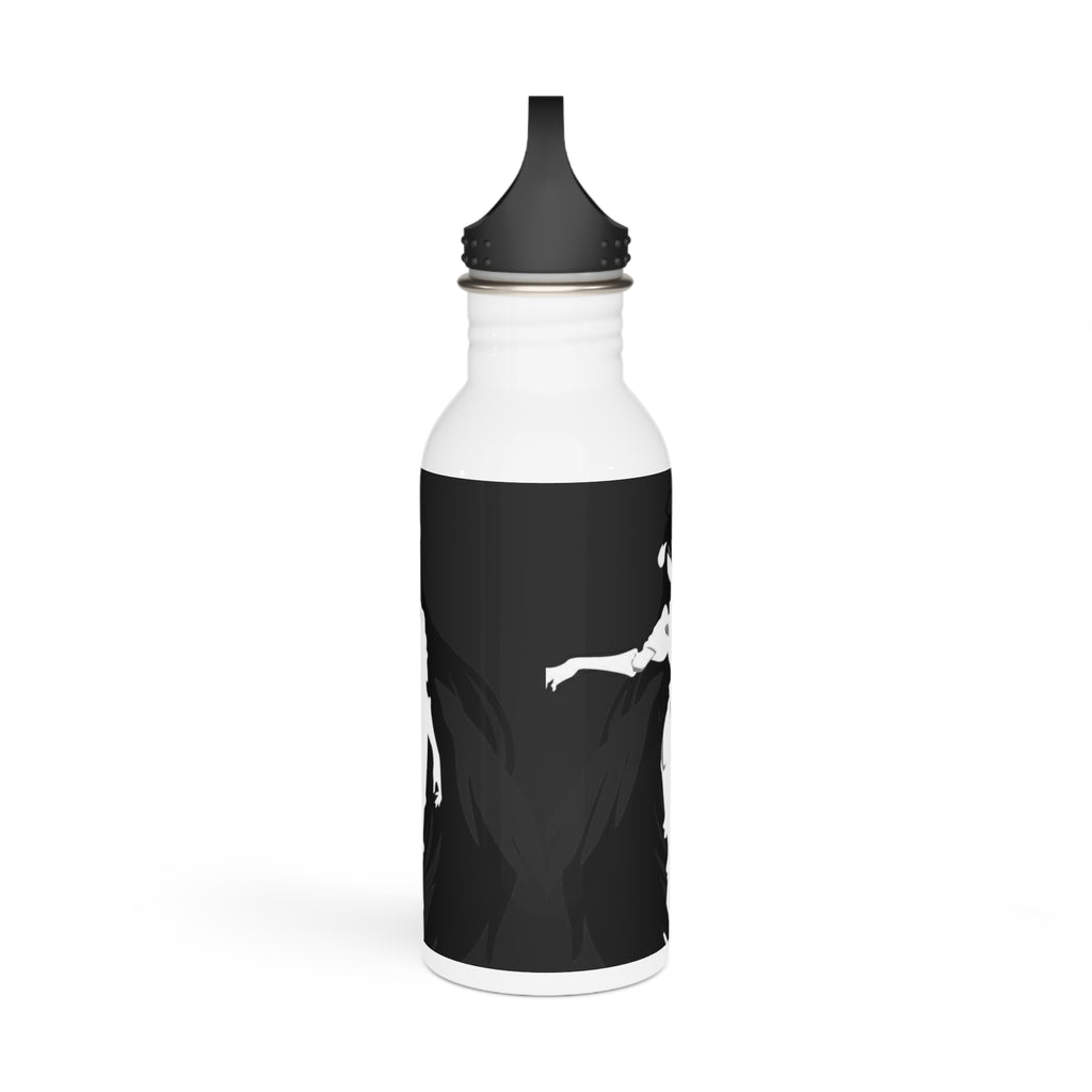 Ghostly Albedo Stainless Steel Water Bottle — Spooky Black & White Albedo