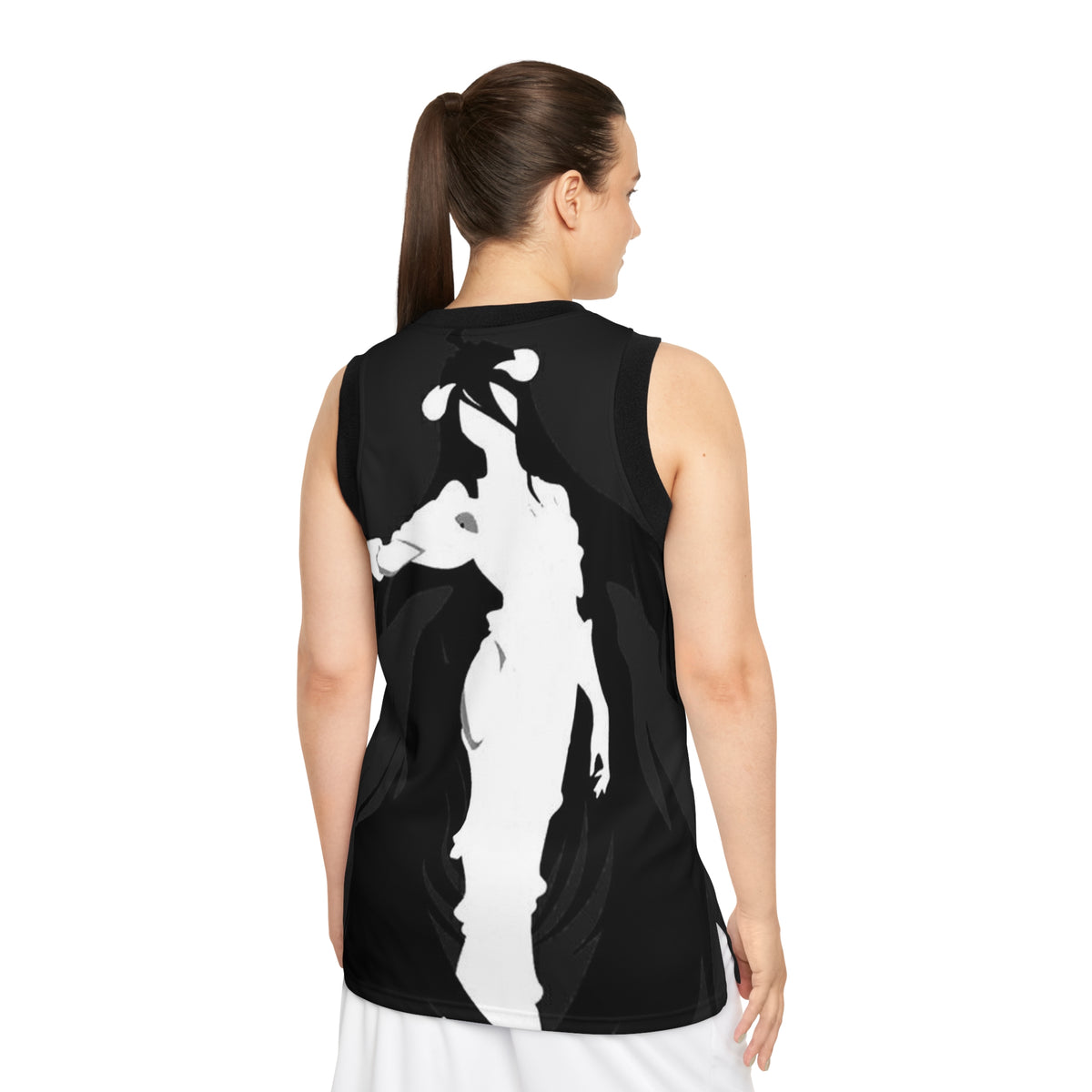Demonic Femme Basketball Jersey - Gothic Red & Black AOP Tank