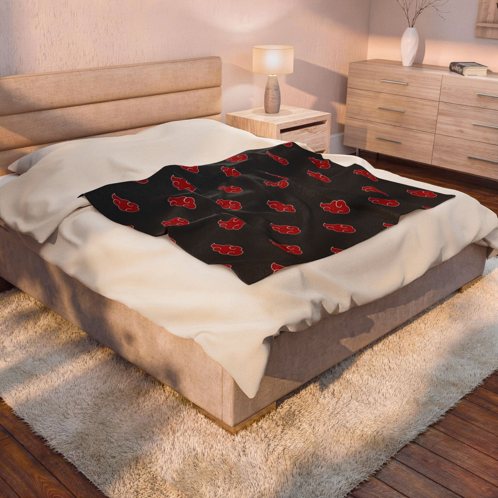 Cozy Velveteen Plush Blanket with Cloud Pattern | Warm Throw Blanket, Gift for Fans, Home Decor, Perfect for Relaxation, Cozy Evening