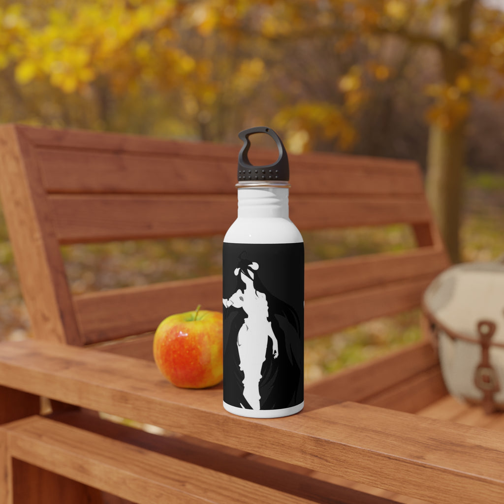 Ghostly Albedo Stainless Steel Water Bottle — Spooky Black & White Albedo