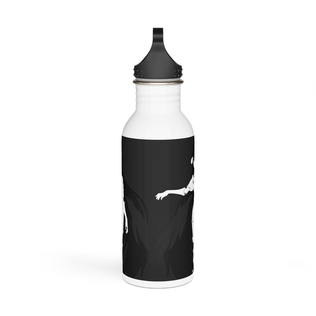 Ghostly Albedo Stainless Steel Water Bottle — Spooky Black & White Albedo