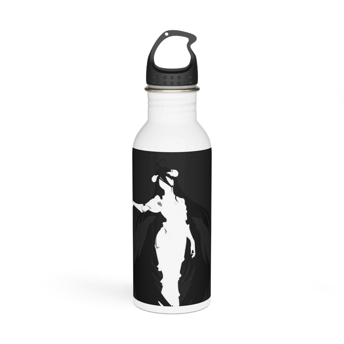 Ghostly Albedo Stainless Steel Water Bottle — Spooky Black & White Albedo