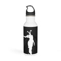 Ghostly Albedo Stainless Steel Water Bottle — Spooky Black & White Albedo