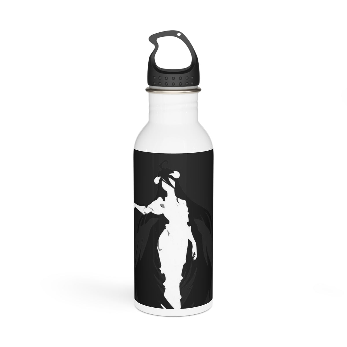 Ghostly Albedo Stainless Steel Water Bottle — Spooky Black & White Albedo